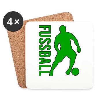Fußball Fussball - Untersetzer (4er-Set) - Weiß - Vorne