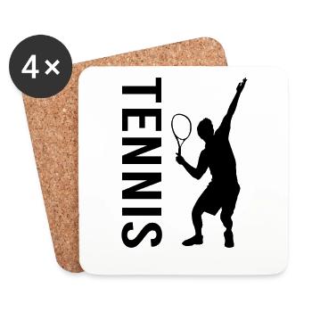 Tennis - Untersetzer (4er-Set) - Weiß - Vorne