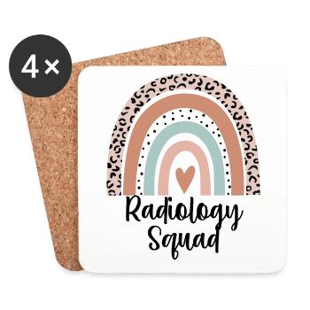 Technicien en radiologie Rainbow Leopard Xray - Dessous de verre (lot de 4) - blanc - Devant