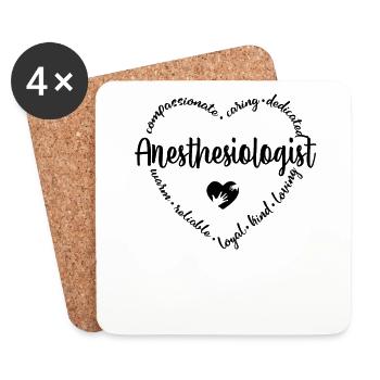 Anesthésiste - Dessous de verre (lot de 4) - blanc - Devant