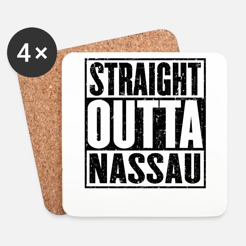 Straight Outta Nassau - Untersetzer (4er-Set) - Weiß