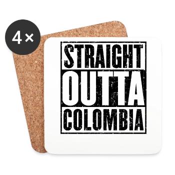 Straight Outta Colombia - Coasters (set of 4) - white - Front