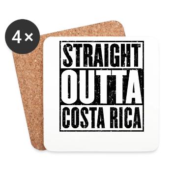 Direkt Outta Costa Rica - Untersetzer (4er-Set) - Weiß - Vorne