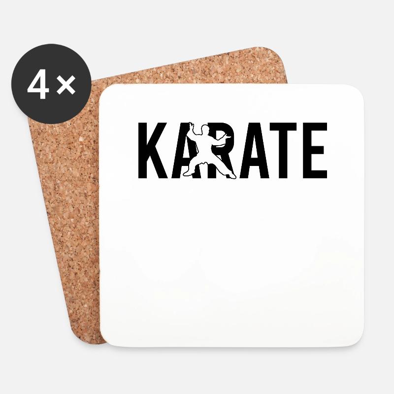 Karate - Untersetzer (4er-Set) - Weiß