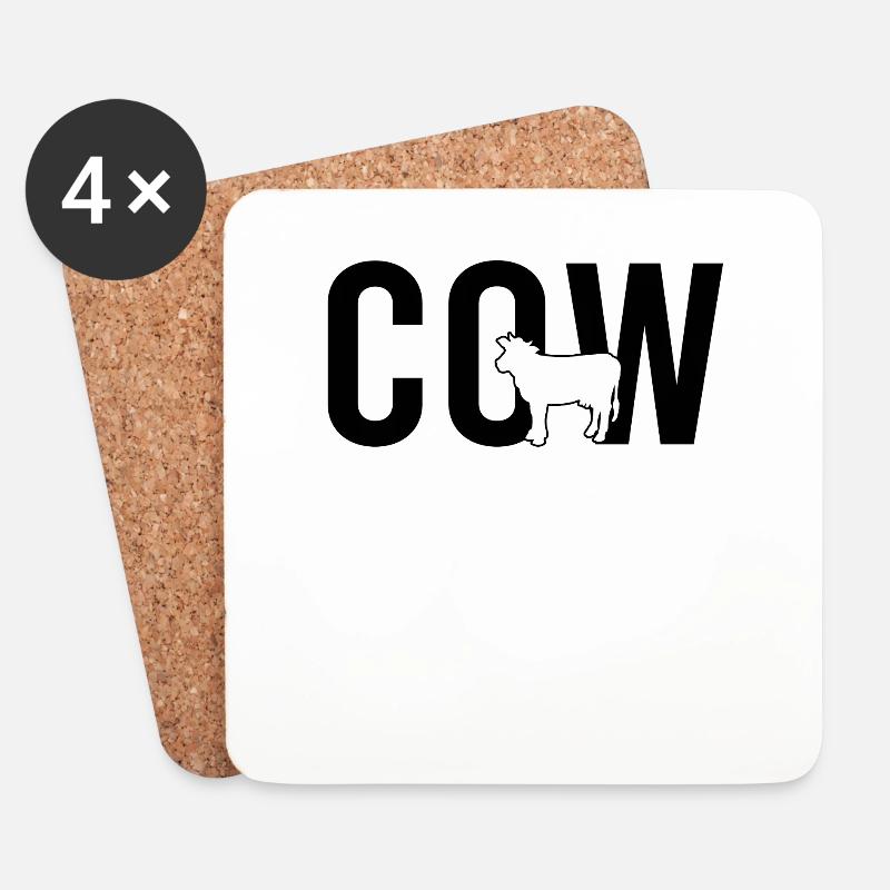 Kuh cow - Untersetzer (4er-Set) - Weiß