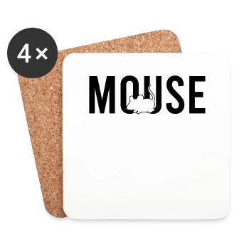 Maus mouse - Untersetzer (4er-Set) - Weiß - Vorne