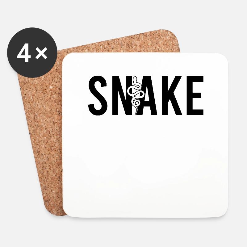 Schlange snake - Untersetzer (4er-Set) - Weiß