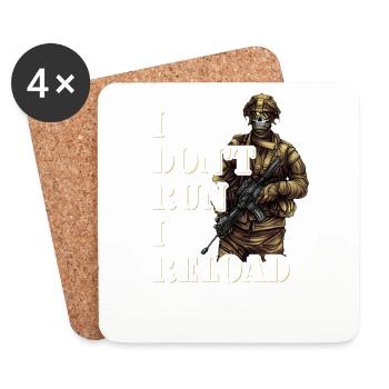 I Don't Run I Reload Army Soldier Special Forces - Untersetzer (4er-Set) - Weiß - Vorne