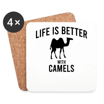 Camel Kamel Spruch - Untersetzer (4er-Set) - Weiß - Vorne