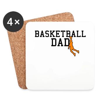 basketball dad - Untersetzer (4er-Set) - Weiß - Vorne