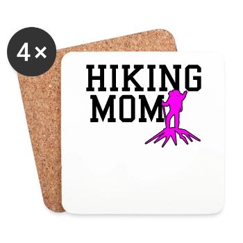 hiking mom - Coasters (set of 4) - white - Front