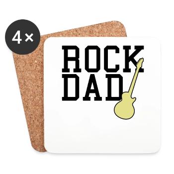 rock dad - Untersetzer (4er-Set) - Weiß - Vorne