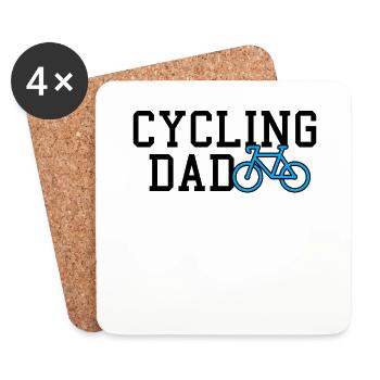 cycling dad - Untersetzer (4er-Set) - Weiß - Vorne