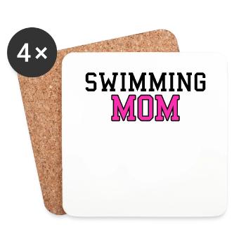 swimming mom - Untersetzer (4er-Set) - Weiß - Vorne