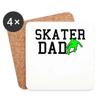 skater dad - Untersetzer (4er-Set) - Weiß - Vorne