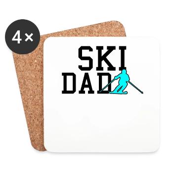 ski dad - Untersetzer (4er-Set) - Weiß - Vorne