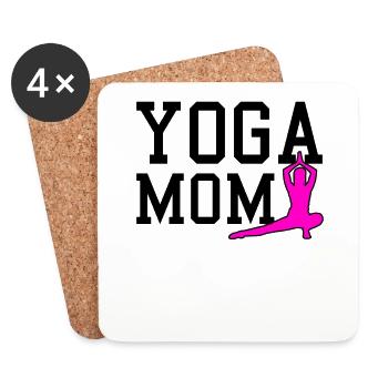 yoga mom - Untersetzer (4er-Set) - Weiß - Vorne