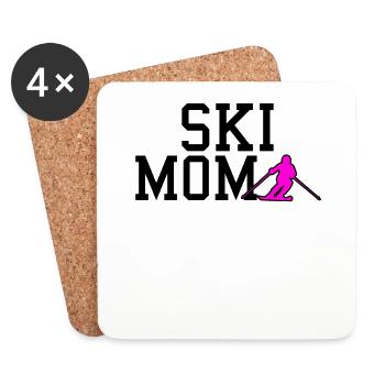 ski mom - Coasters (set of 4) - white - Front