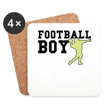 football boy - Coasters (set of 4) - white - Front