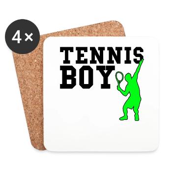 Tennis boy - Untersetzer (4er-Set) - Weiß - Vorne