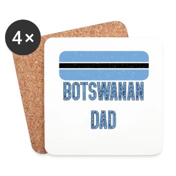 Batswana Dad Botswana Flag Design For Father's Day - Untersetzer (4er-Set) - Weiß - Vorne