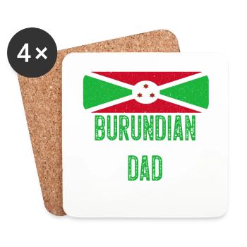 J’ai deux titres burundais et papa - Dessous de verre (lot de 4) - blanc - Devant