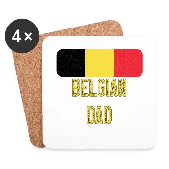 I Have Two Titles Belgian and Dad Belgium - Coasters (set of 4) - white - Front