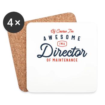 Bien sûr, je suis génial, je suis un directeur de Maintenan - Dessous de verre (lot de 4) - blanc - Devant
