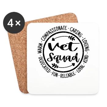 Vet Squad - Coasters (set of 4) - white - Front