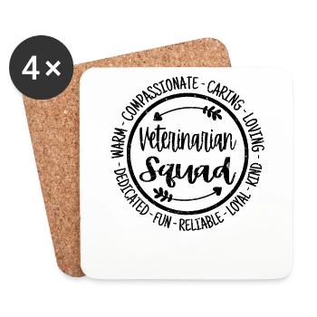 Veterinarian Squad - Coasters (set of 4) - white - Front