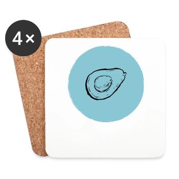 Avocado - Untersetzer (4er-Set) - Weiß - Vorne