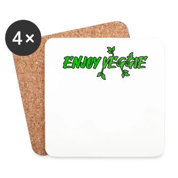 savourez les légumes - Dessous de verre (lot de 4) - blanc - Devant