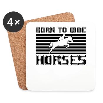 Horse riding - Coasters (set of 4) - white - Front