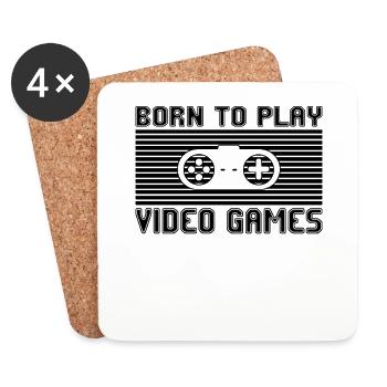 Play Video Games - Coasters (set of 4) - white - Front
