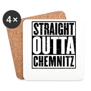 Straight Outta Chemnitz - Coasters (set of 4) - white - Front