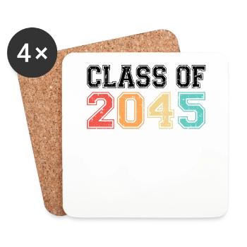 Classe De 2045 Rétro Vintage - Dessous de verre (lot de 4) - blanc - Devant