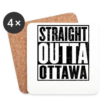 Straight Outta Ottawa Vintage - Dessous de verre (lot de 4) - blanc - Devant