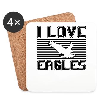 I love eagles - Untersetzer (4er-Set) - Weiß - Vorne