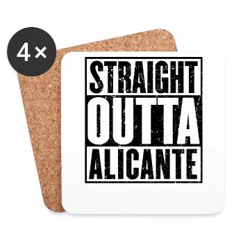 Straight Outta Alicante - Dessous de verre (lot de 4) - blanc - Devant