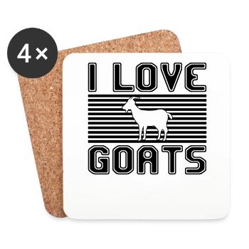 I love goats - Coasters (set of 4) - white - Front