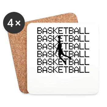 Basket-ball - Dessous de verre (lot de 4) - blanc - Devant