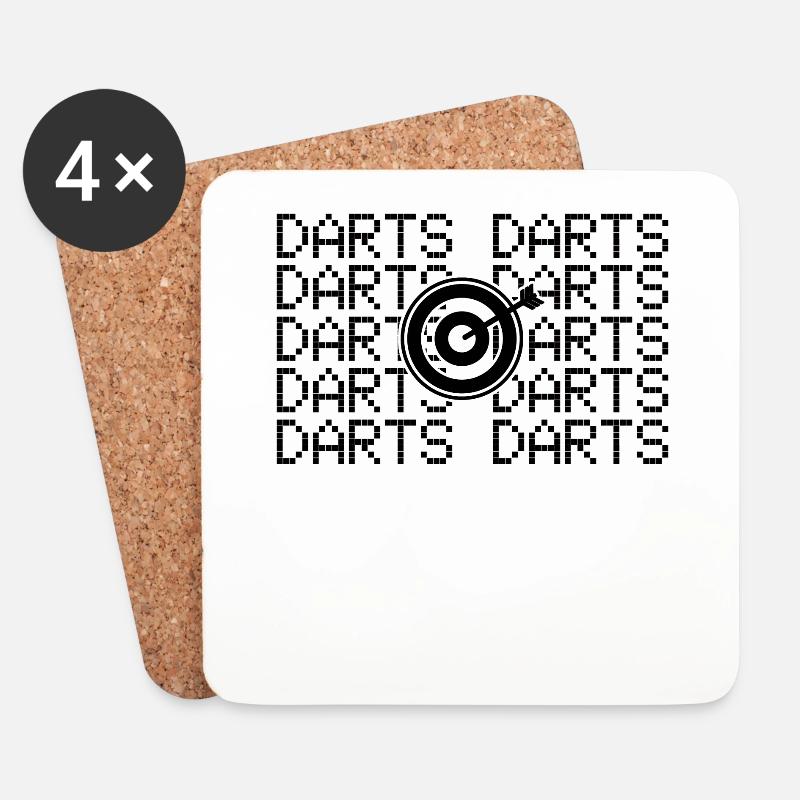 Dart Darts - Untersetzer (4er-Set) - Weiß