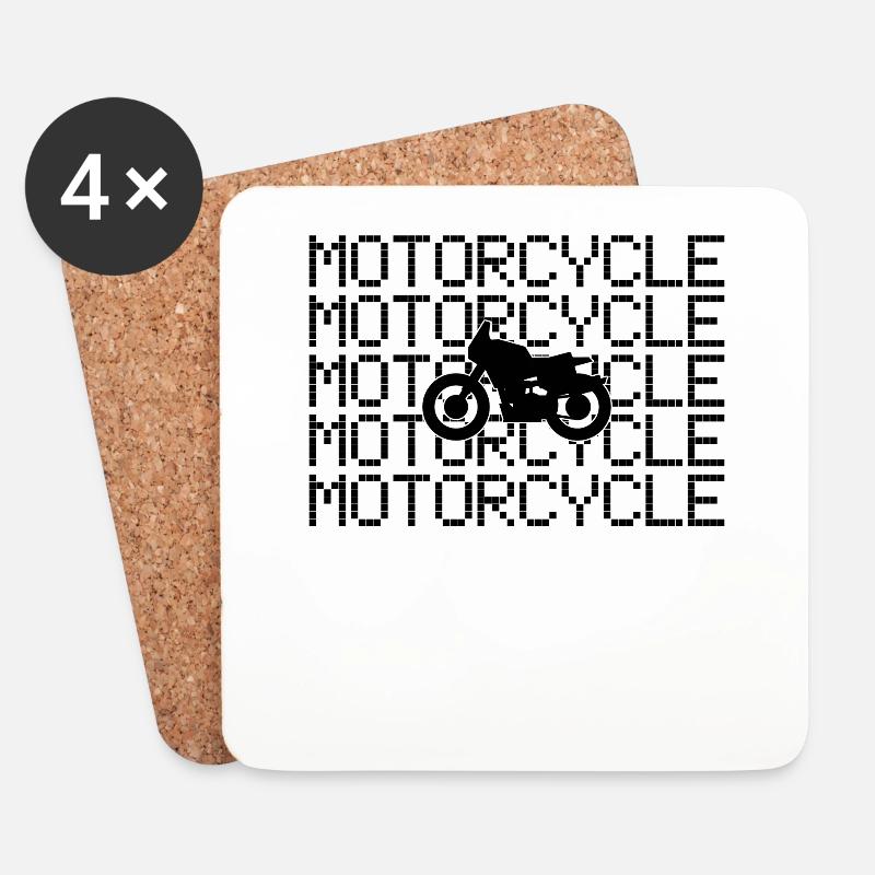 Motorrad fahren - Untersetzer (4er-Set) - Weiß
