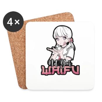 Anime Fan Present Japanese Cartoon Cosplay - Coasters (set of 4) - white - Front