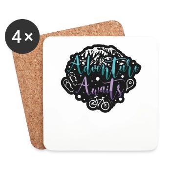 Voyage d’aventure Présent Amoureux de voyage - Dessous de verre (lot de 4) - blanc - Devant