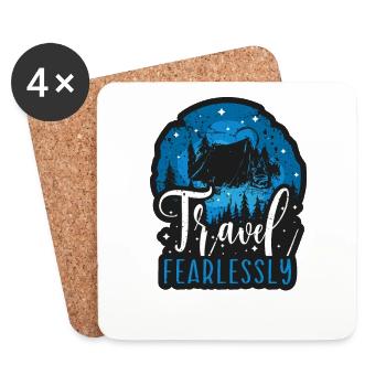 Voyage d’aventure Présent Amoureux de voyage - Dessous de verre (lot de 4) - blanc - Devant