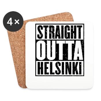 Straight Outta Helsinki Vintage - Coasters (set of 4) - white - Front