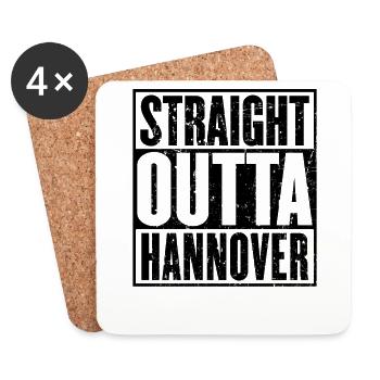 Straight Outta Hannover Vintage - Dessous de verre (lot de 4) - blanc - Devant