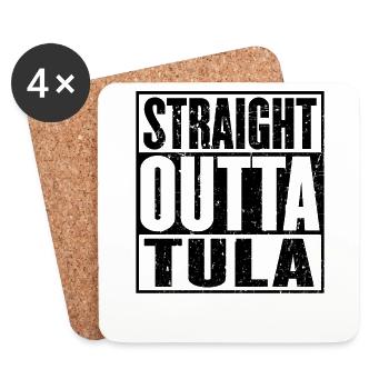 Straight Outta Tula Vintage - Coasters (set of 4) - white - Front