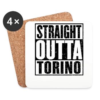 Straight Outta Torino Jahrgang - Untersetzer (4er-Set) - Weiß - Vorne